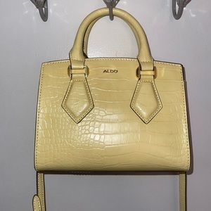 Aldo Yellow Croc Bag